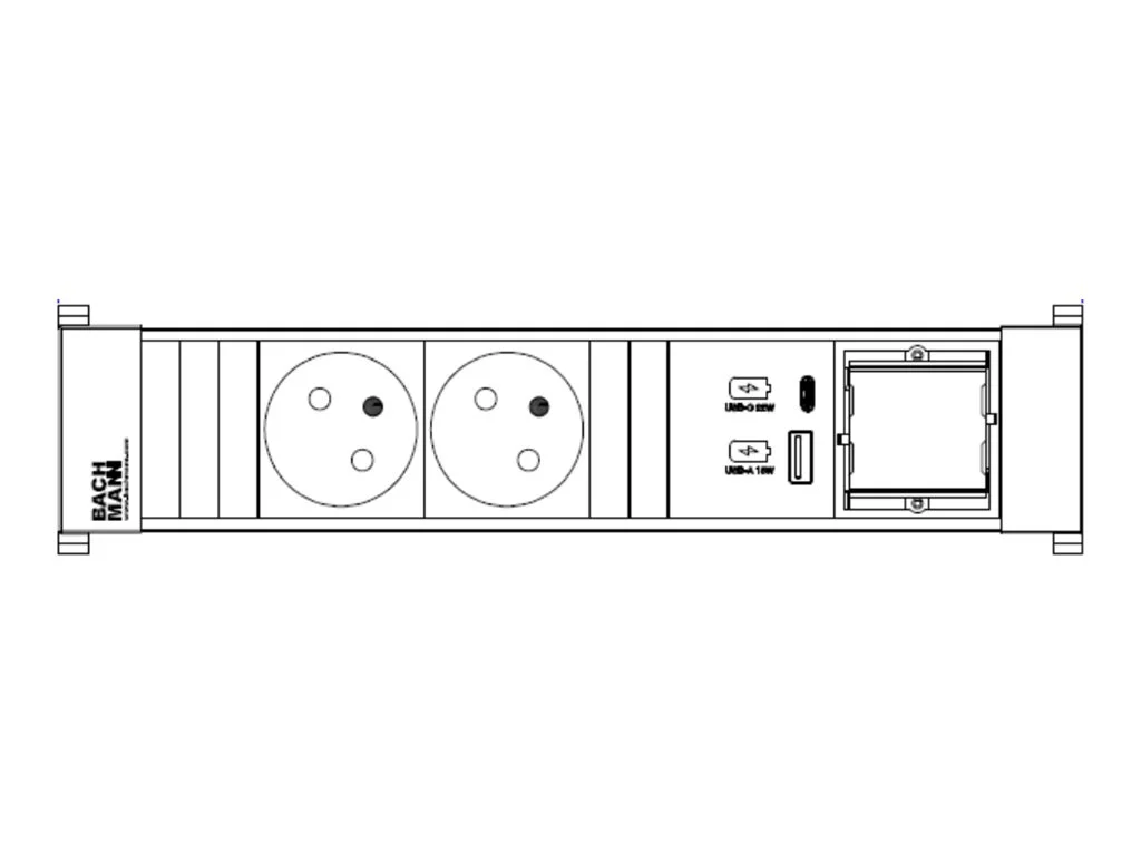 BACHMANN POWER FRAME 2xUTE 1xCM 1xUSB A