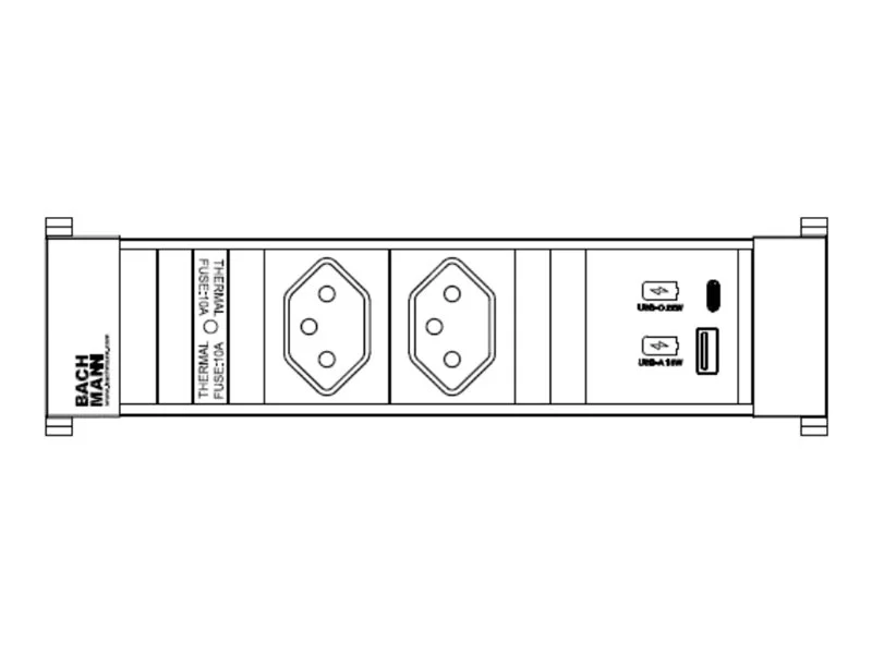 BACHMANN POWER FRAME 2xCH 0 1xUSB A/C 22