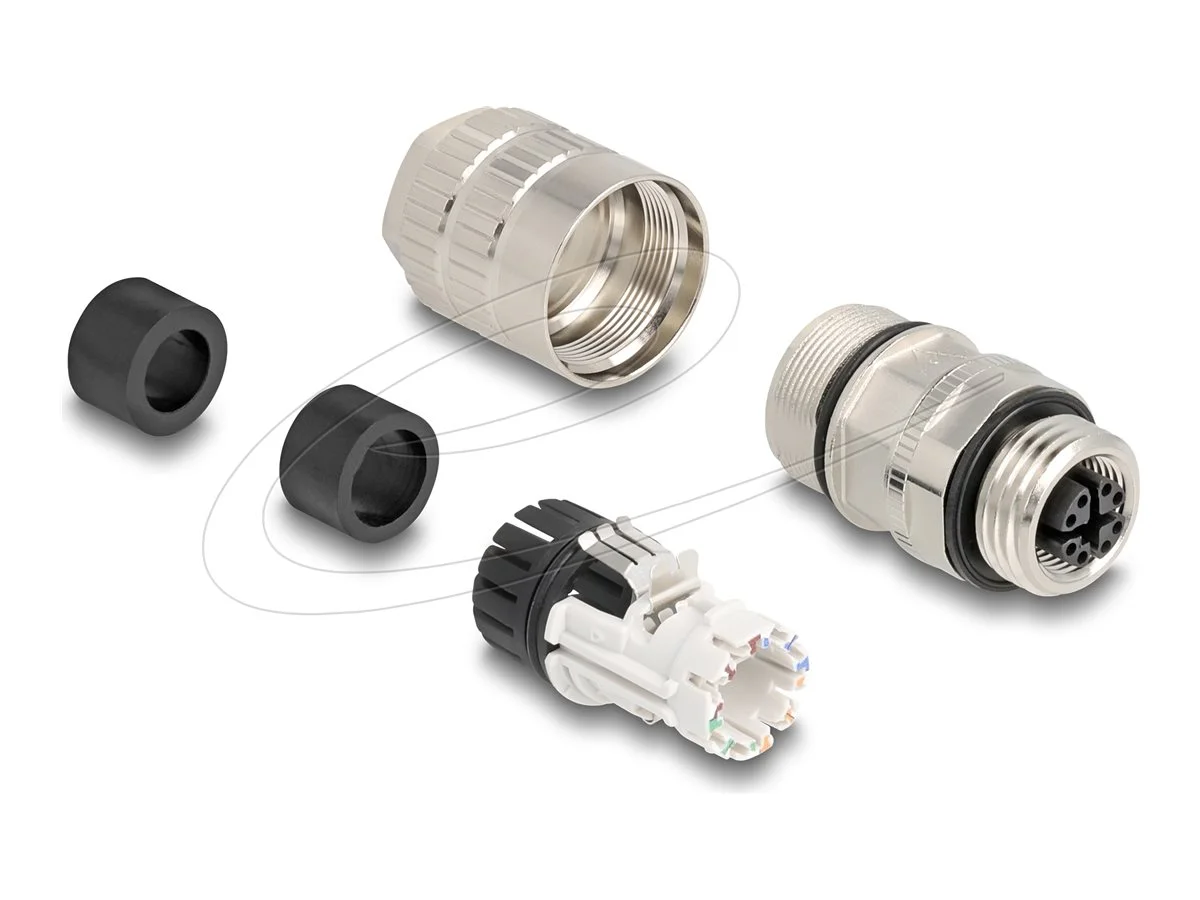 DELOCK M12 Buchse 8 Pin X-kodiert Cat.6A