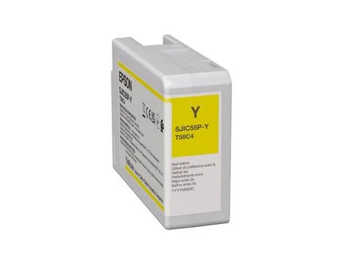 SJIC55(Y): INK CARTRIDGE FOR COLORWORKS CW-D6500/D6000 (YELLO