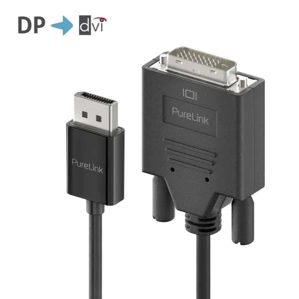 Premium Aktives 2K DisplayPort / DVI Kabel- 2.00m, schwarz