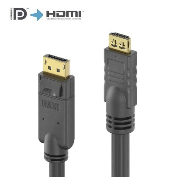 Aktives 4K DisplayPort/HDMI-Kabel - 15.00m