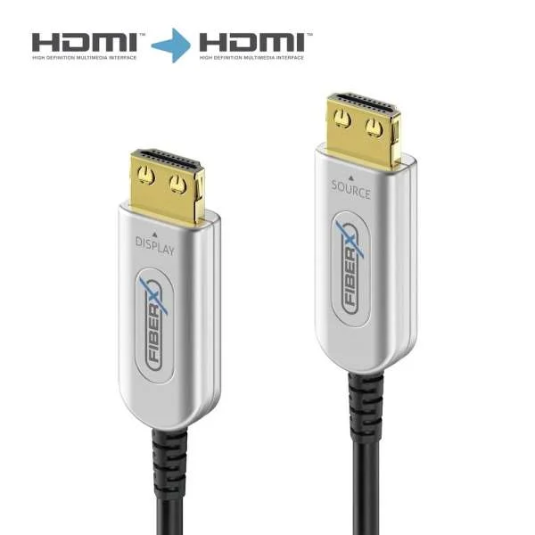 4K Premium High Speed HDMI AOC Glasfaserkabel - 60.0m, Silber