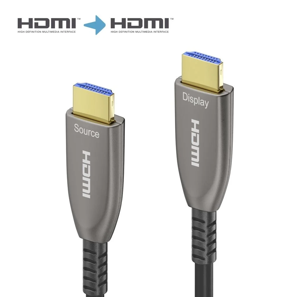 8K Ultra High Speed HDMI AOC Glasfaserkabel - 20.0m, Anthrazit