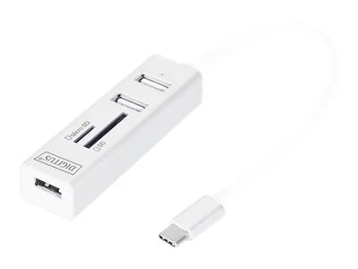 DIGITUS USB 2.0 Typ C HUB mit Kartenlese