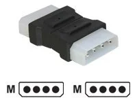 DELOCK Adapter Power 4pin 13,3cm St/St