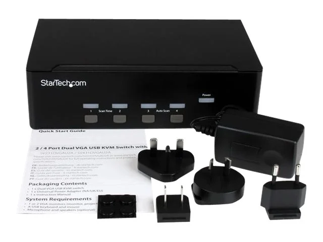 STARTECH.COM 4 Port KVM Switch mit Dual-