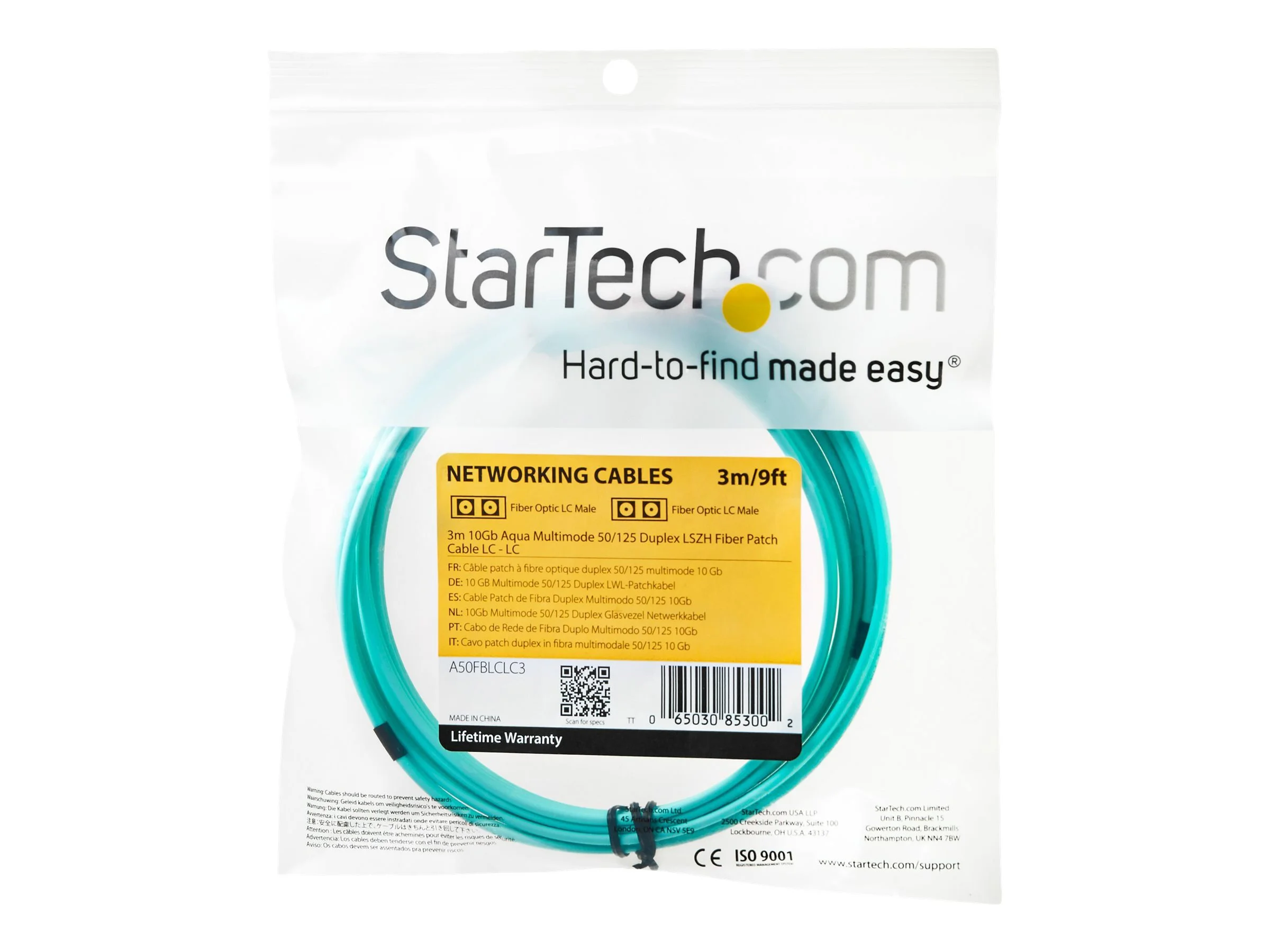 STARTECH 3m 10 Gb Aqua Multimode 50/125