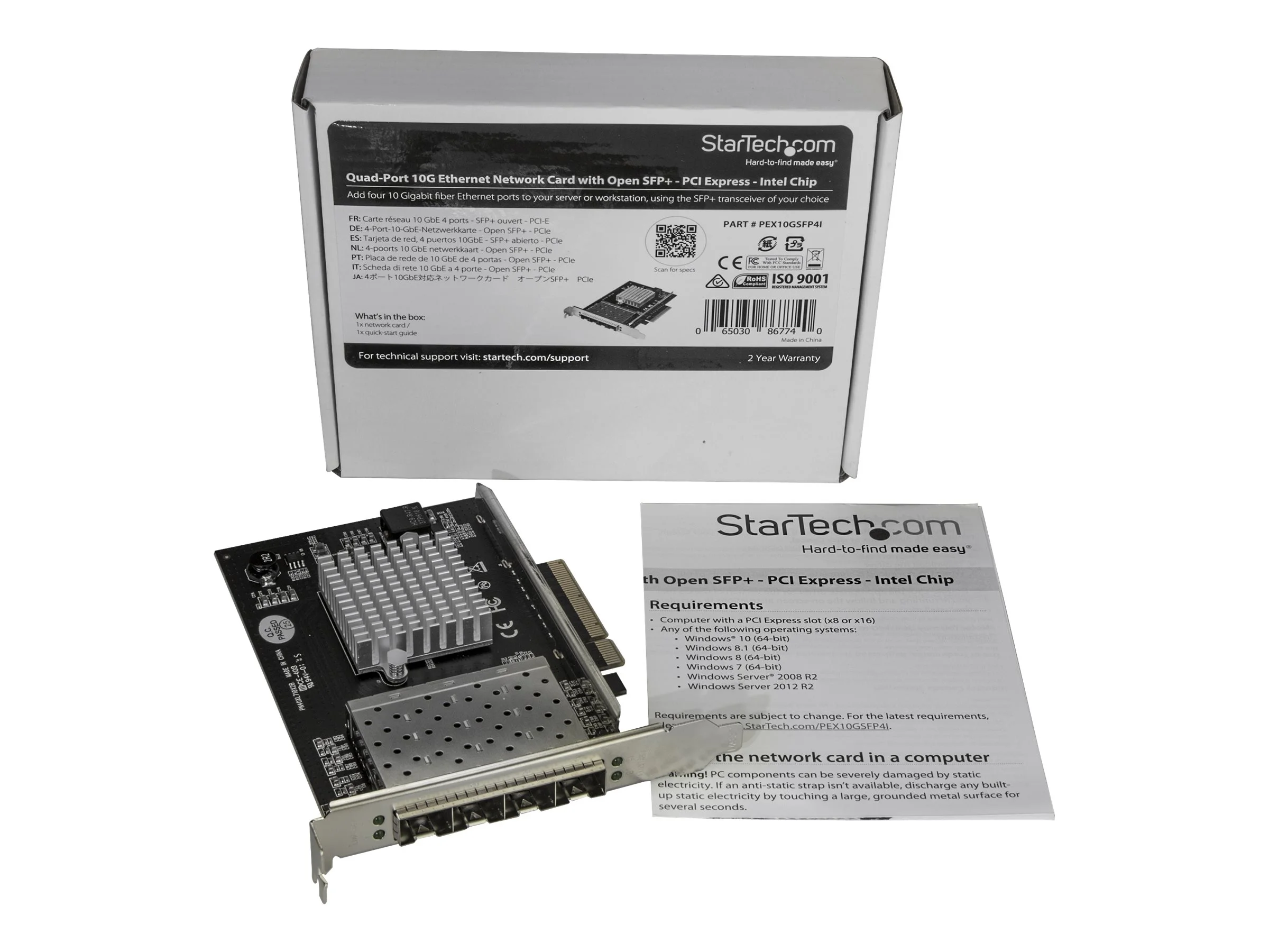 STARTECH Quad-Port SFP+ Server Netzwerkk