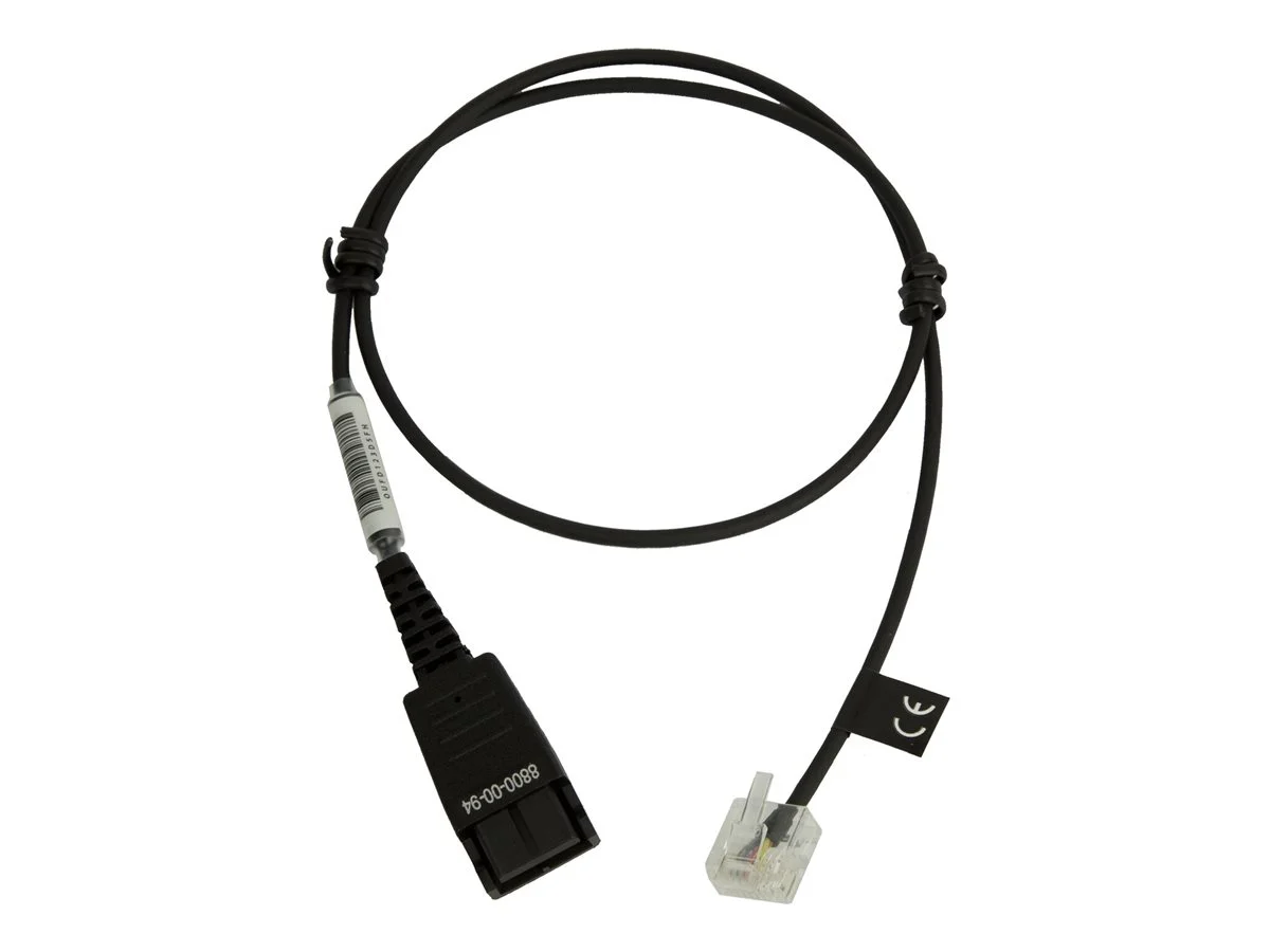 JABRA QD to RJ45 straight unbalanced