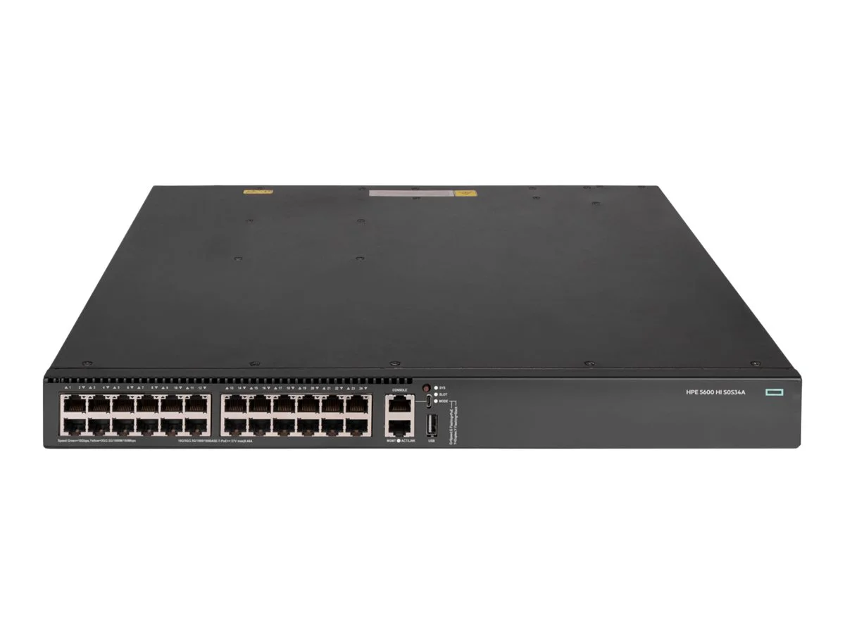 HPE 5600HI 24P PoE8 MGig 1 Slot Sw