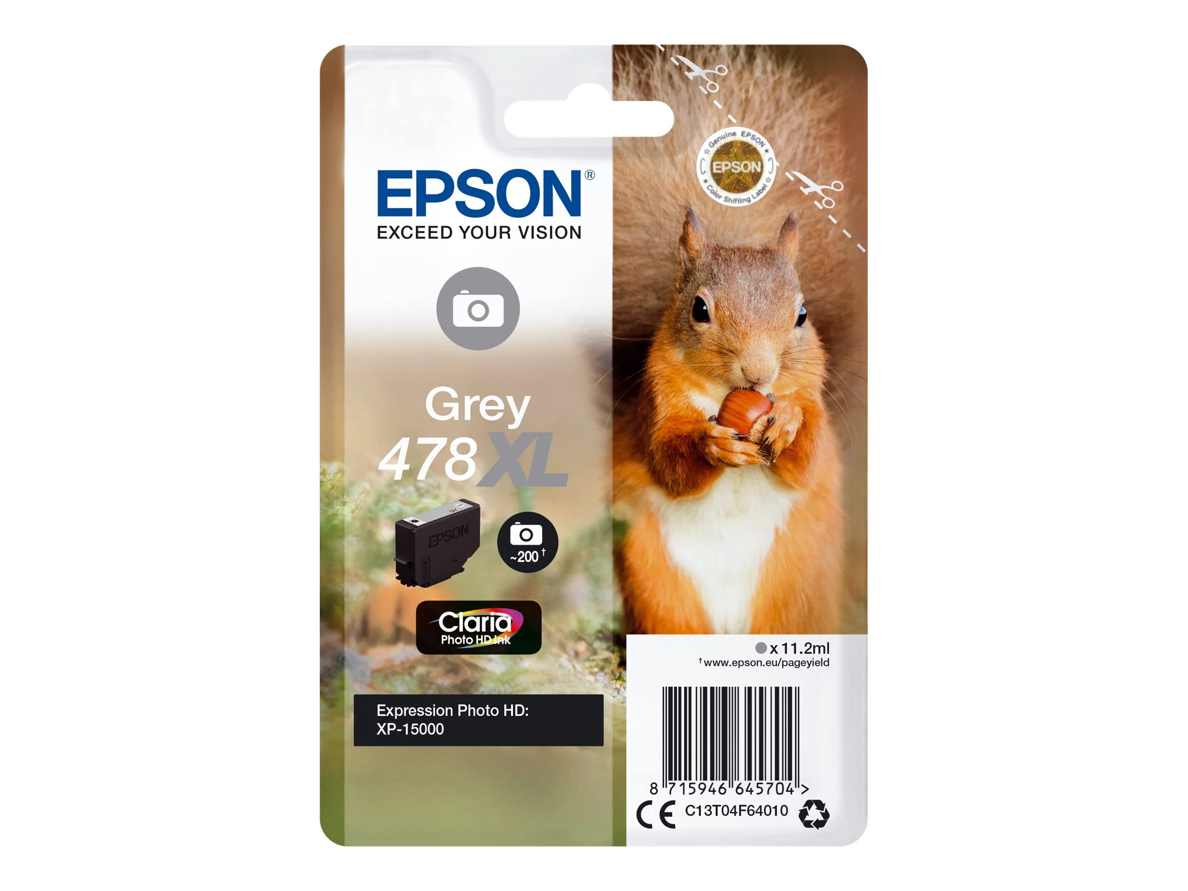 EPSON 4LB Singlepack Grey 478XL