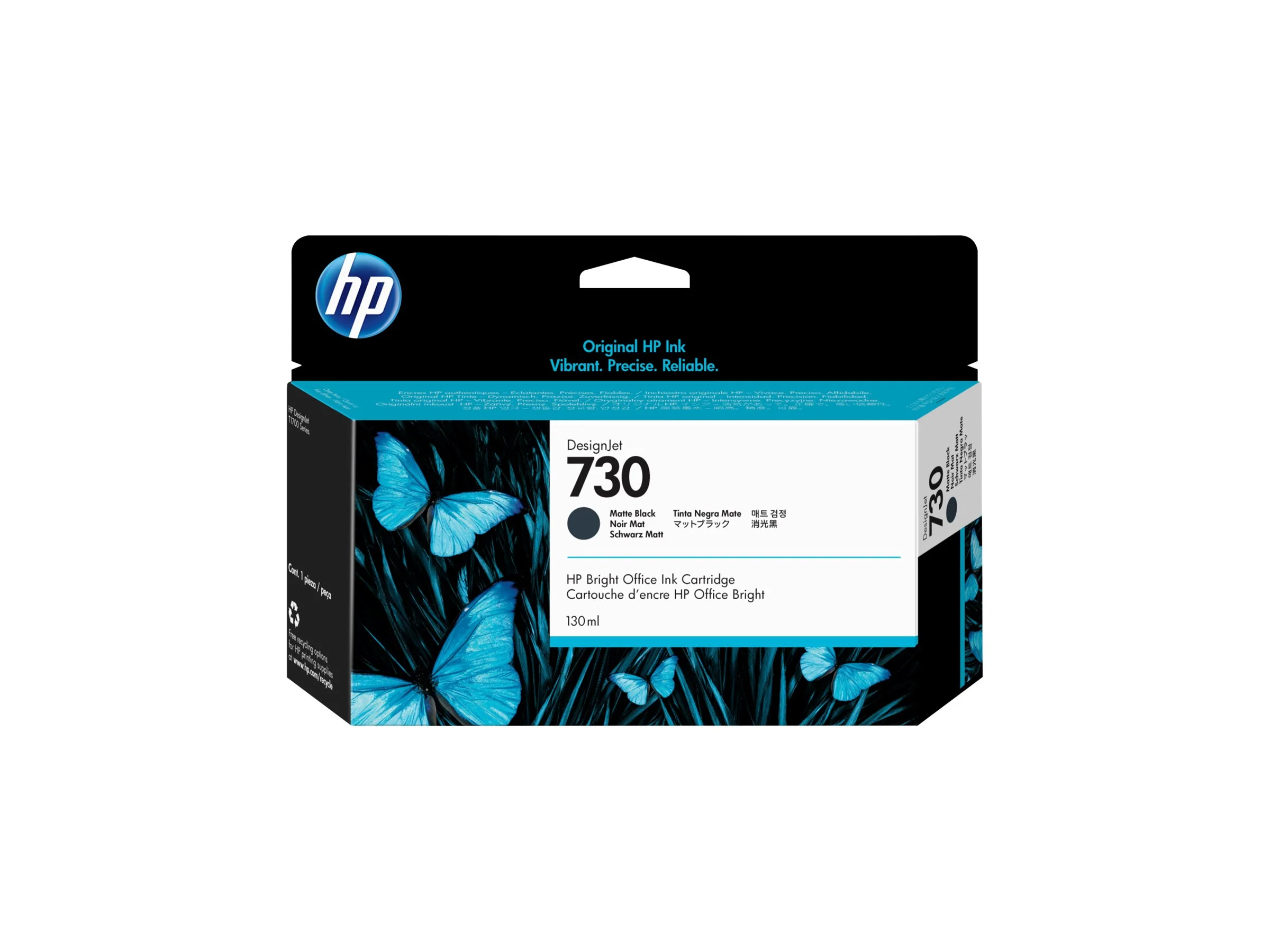 HP 730 130 ml Tinte Matt Schwarz
