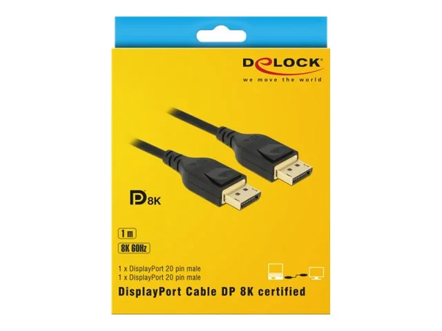 DELOCK DisplayPort Kabel 8K 60 Hz 1 m