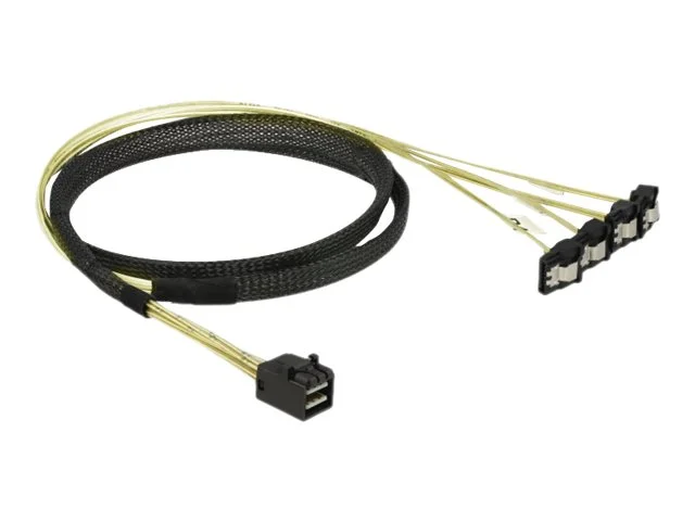 DELOCK Mini SAS HD SFF-8643 >4x SATA 1 m