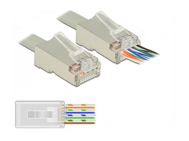 DELOCK RJ45 Crimp+Cut Stecker Cat.6 STP