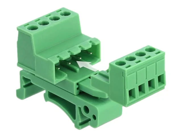DELOCK Terminalblock Set Hutschienen 4