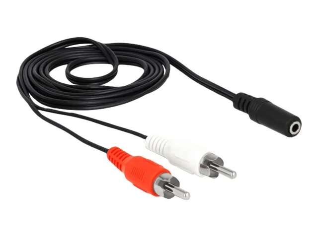 DELOCK Audio Kabel 2x Cinch zu 1x 3,5 mm