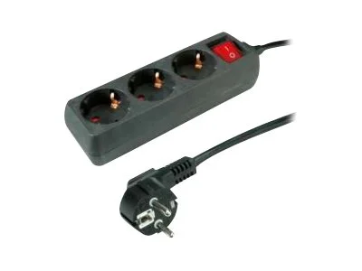 ROLINE 3fach Steckdosenleiste mit Schalt