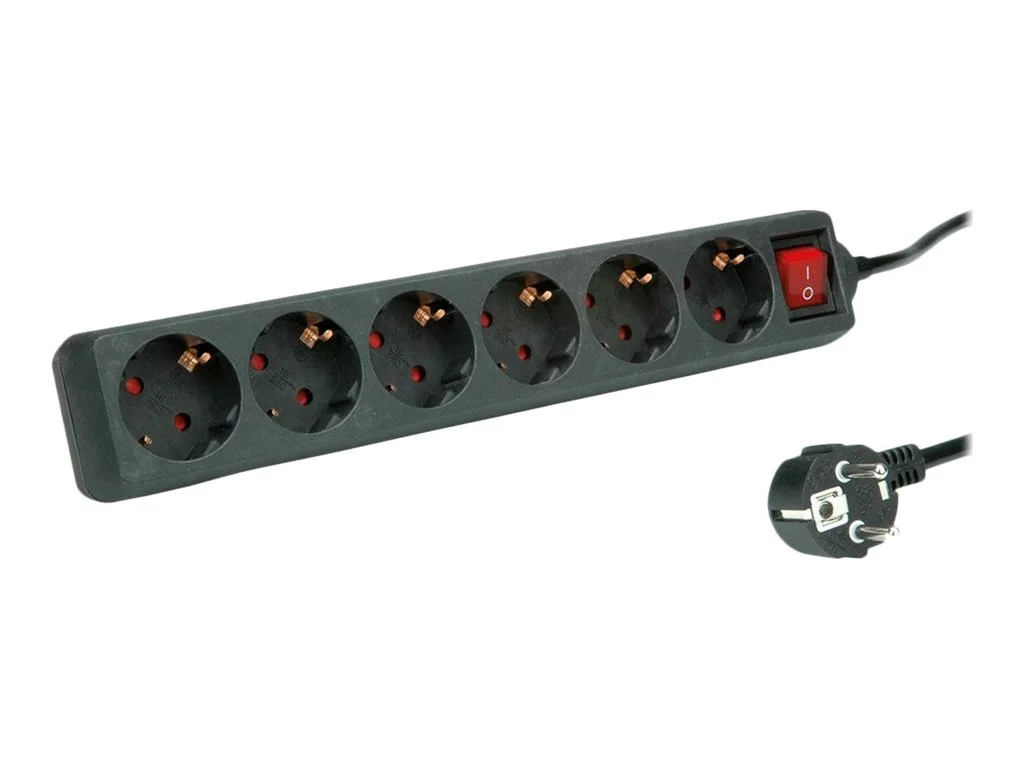 ROLINE 6fach Steckdosenleiste mit Schalt