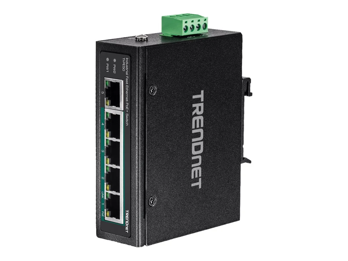 TRENDNET TI-PE50 DIN-Rail Switch PoE+