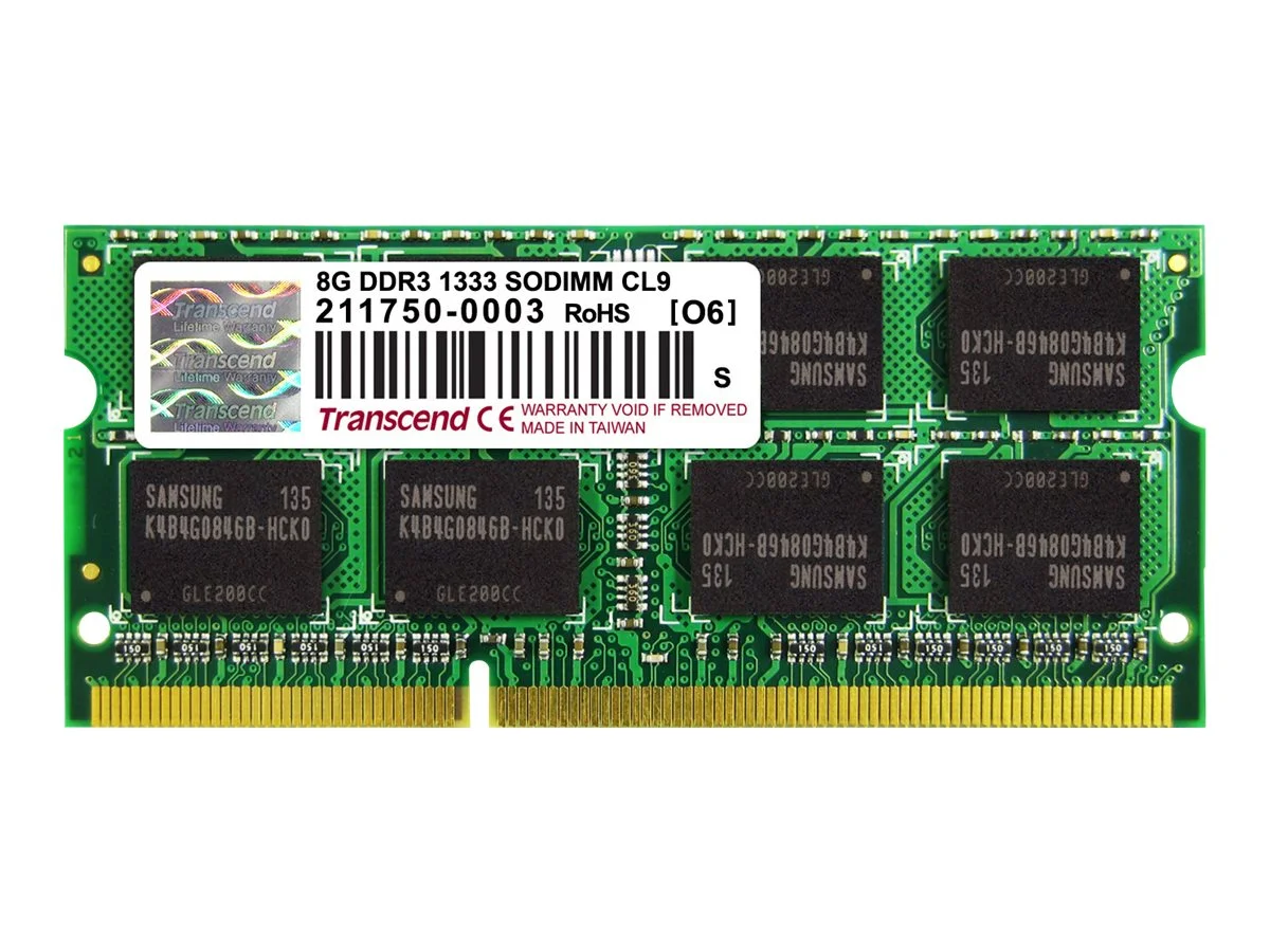 TRANSCEND SODIMM DDR3 1333Mhz 8GB Non-EC