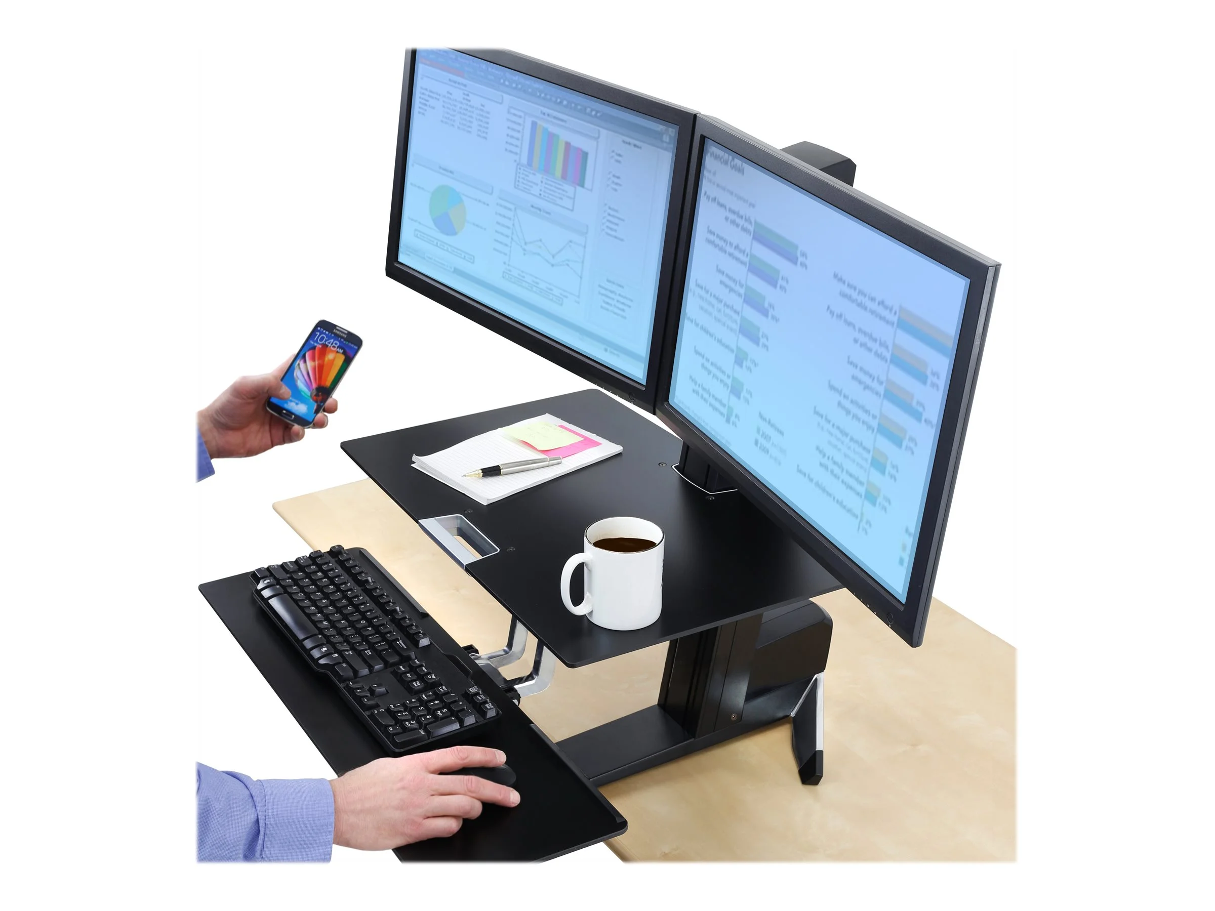 ERGOTRON WorkFit-S Dual mit Worksurface