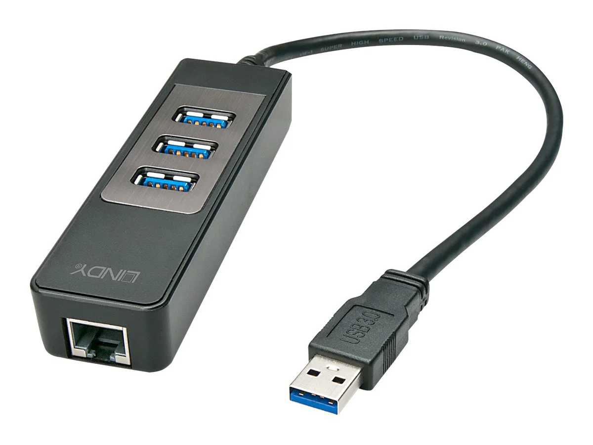 LINDY USB 3.1 Hub/Gigabit Ether. Adapter
