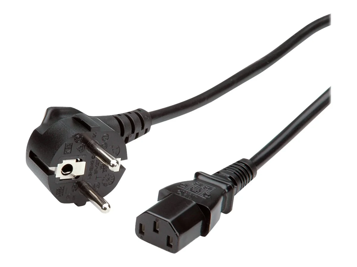 VALUE Netzkabel gerade IEC-Buchse 0,6m