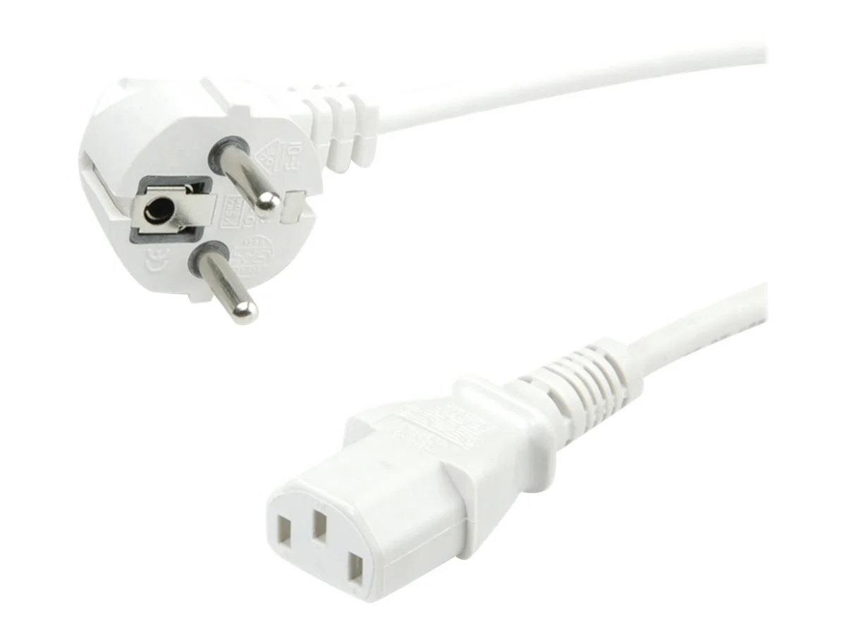 VALUE Netzkabel gerade IEC-Buchse 0,6m