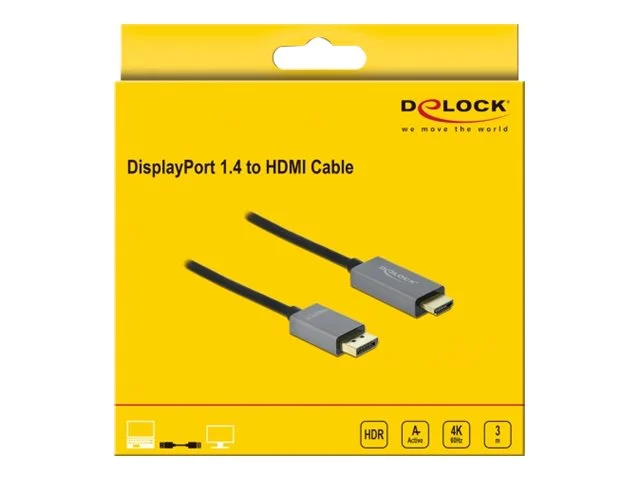 DELOCK Kabel DisplayPort 1.4 zu HDMI 2m