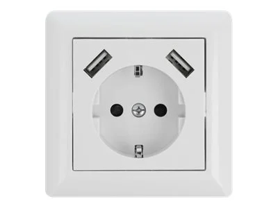 DELOCK Einbausteckdose mit 2 x USB Typ-A