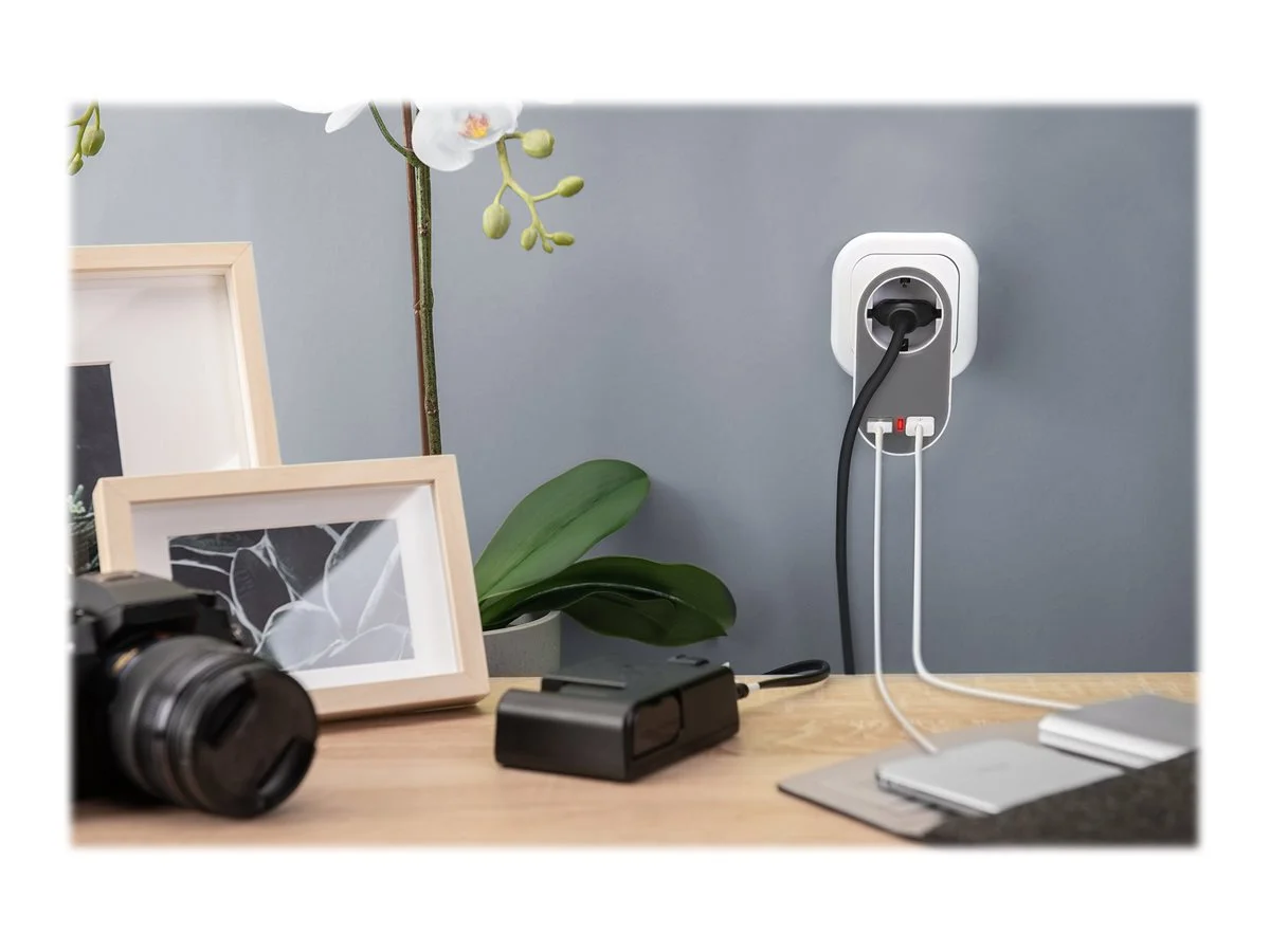 DIGITUS Stecker Lade-Adapter mit 2 USB