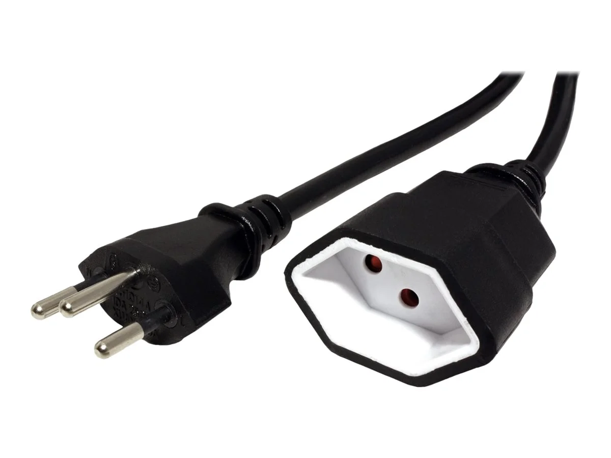 VALUE Power Cable black extension 5m