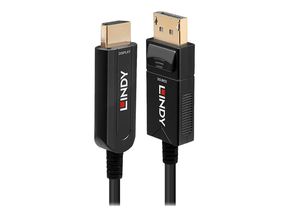 LINDY 50m FO Hybrid DP 1.2 an HDMI Kabel