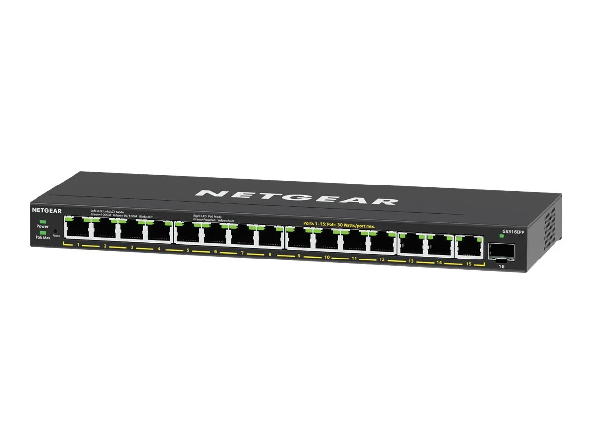 NETGEAR 16PT GE Plus Switch W/ HI-PWR