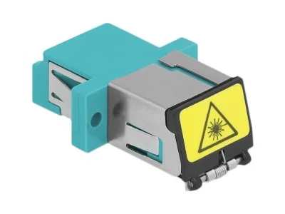 DELOCK LWL Kupplung LC Duplex aqua