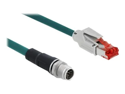 DELOCK M12 8Pin X-kodiert zu RJ45 PVC 1m