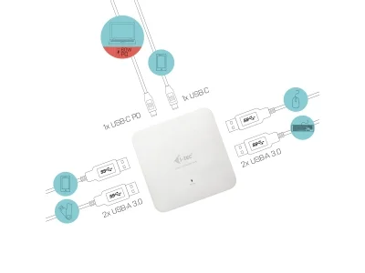 I-TEC USB-C Metal Charging HUB 4 Port PD