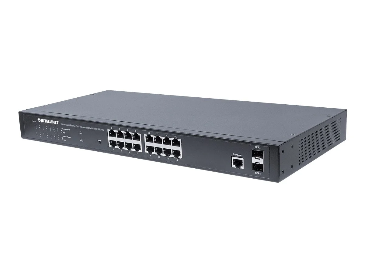 INT 16-Port Gigabit Ethernet PoE+ Switch