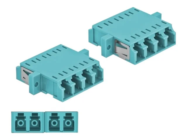 DELOCK LWL Kupplung LC Quad Bu hellblau