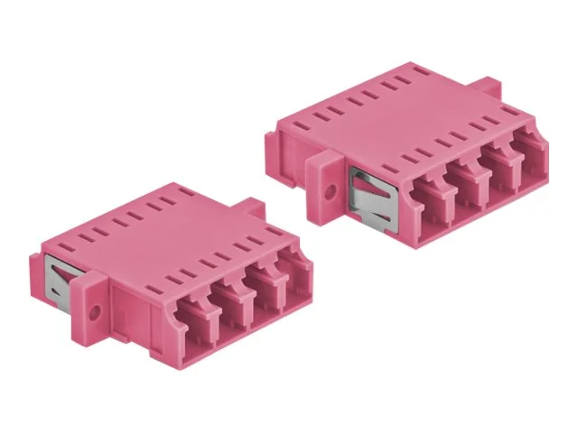 DELOCK LWL Kupplung LC Quad Bu violett