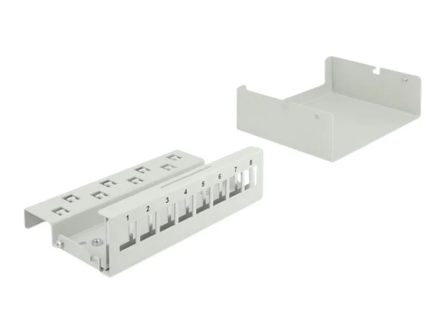 DELOCK Keystone Patchpanel 8 Port grau
