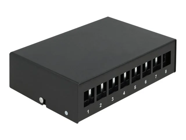 DELOCK Keystone Patchpanel 8Port schwarz