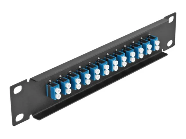 DELOCK 30,5cm LWL Patchpanel 12P LC blau