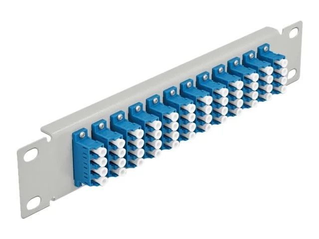 DELOCK 30,5cm LWL Patchpanel 12P LC blau