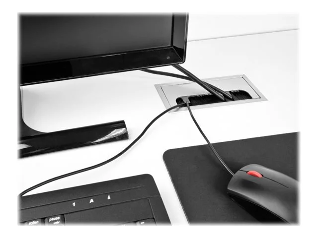 DELOCK Tischeinbau Bürste 160x80x28mm