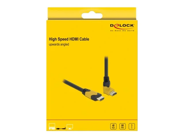 DELOCK HDMI Kabel zu 90 oben gew. 3m