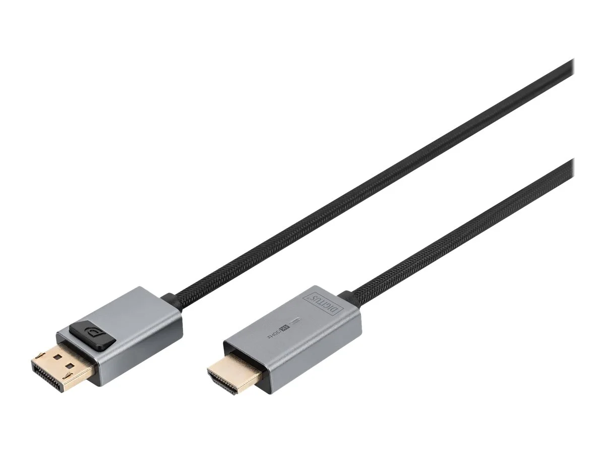 DIGITUS DP To HDMI Cable with LED 4K 1.8