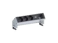 BACHMANN DESK2 3x Schutzkontakt 1x weiss